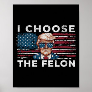Entscheiden Sie sich für den Felon Funny Trump 202 Poster