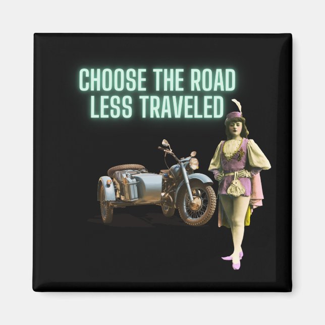 Entscheiden Sie sich für die "Road Lless Traveled  Magnet (Vorne)