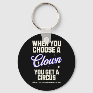 Entscheiden Sie sich für einen Clown und holen Sie Schlüsselanhänger