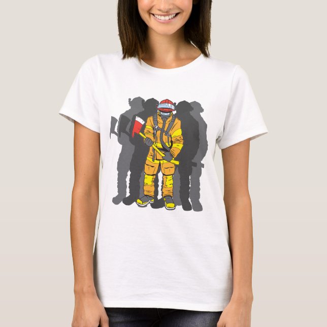 Entscheidender Feuerwehrmann T-Shirt (Vorderseite)