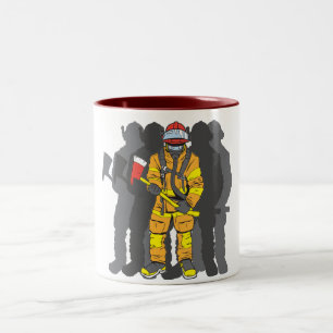 Entscheidender Feuerwehrmann Zweifarbige Tasse