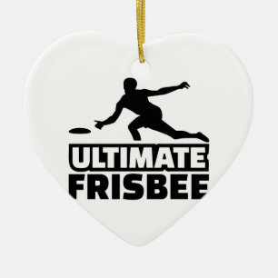 Entscheidender Frisbee Keramik Ornament