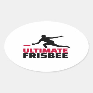 Entscheidender Frisbee Ovaler Aufkleber
