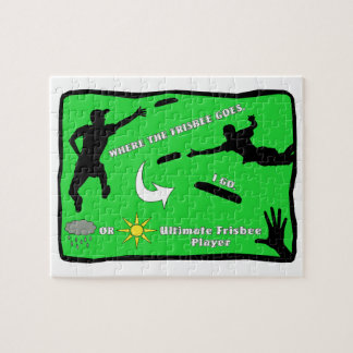 Entscheidender Frisbee-Regen oder Glanz Puzzle