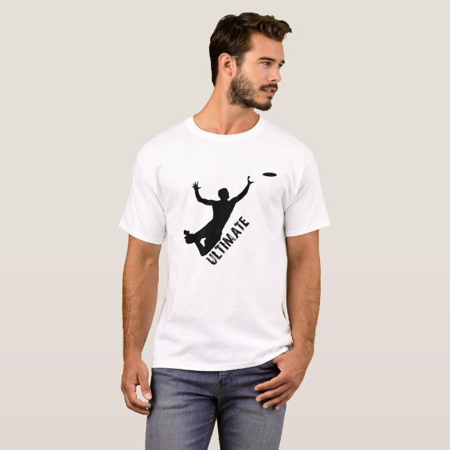 Entscheidender Frisbee-Silhouette-T - Shirt (Vorne ganz)
