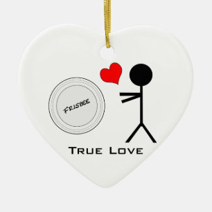 Entscheidender Frisbee-wahre Liebe Keramik Ornament