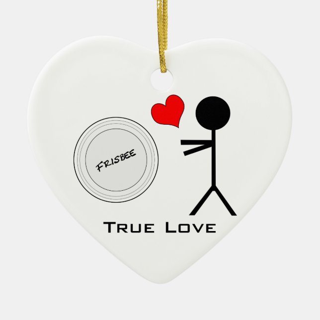 Entscheidender Frisbee-wahre Liebe Keramik Ornament (Vorne)