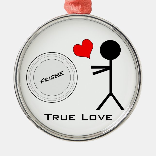 Entscheidender Frisbee-wahre Liebe Ornament Aus Metall (Vorne)
