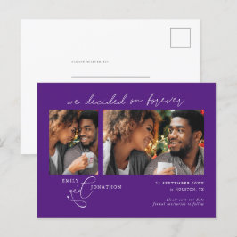 Entscheidung für das "Forever 2 Foto" Lila Rett Ankündigungspostkarte