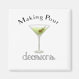 Entscheidungen mit Martini Glass treffen Magnet