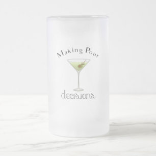 Entscheidungen mit Martini Glass treffen Mattglas Bierglas