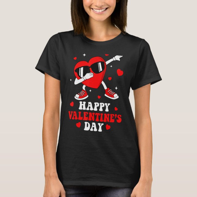 Entschlacken Herzsonnenbrille Happy Valentine's Da T-Shirt (Vorderseite)