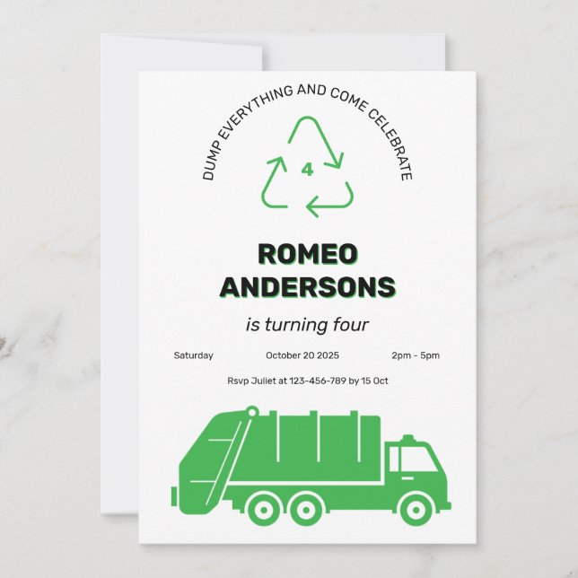 Entschlacken Sie alles zum Geburtstag Einladung (Vorderseite)