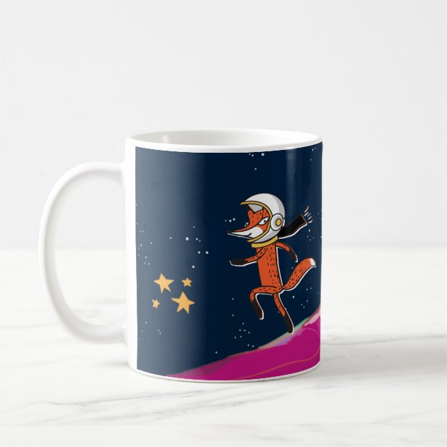 Entschlacken Sie die Fox Astronaut-Tasse Kaffeetasse (Links)