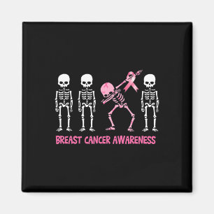 Entschlackung des Skeletts Rosa Ribbon Brustkrebs Magnet