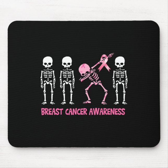 Entschlackung des Skeletts Rosa Ribbon Brustkrebs  Mousepad (Vorne)