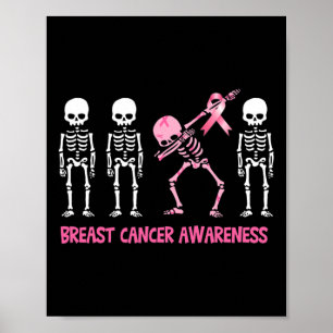 Entschlackung des Skeletts Rosa Ribbon Brustkrebs  Poster