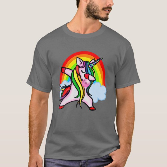 Entschlackung mit Coolem Ballgummi T-Regenbogen Da T-Shirt (Vorderseite)