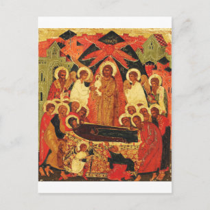 Entschlafung der Gottesmutter orthodoxe Ikone Postkarte