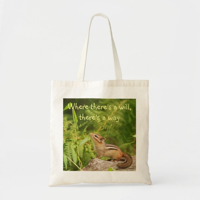 Entschlossene Babychipmunk-Tasche Tragetasche (Vorne)