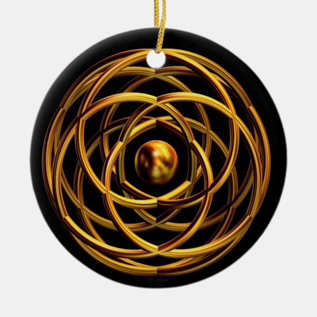 "Entschlossene Wünsche" Keramik Ornament (Vorne)