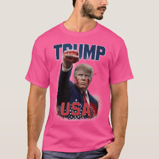 Entschlossener Donald Trump - Patriotischer Power T-Shirt