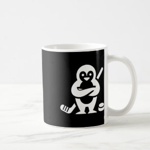 Entschlossener Pinguin-Hockey-Silhouetten-Design Kaffeetasse