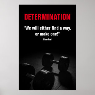 Entschlossenheit Bodybuilding Fitness Motivierend Poster
