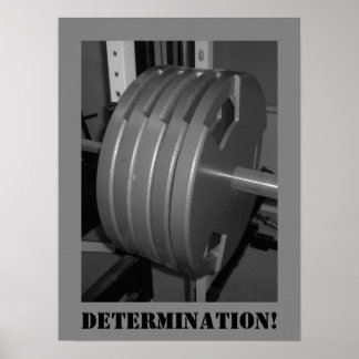 ENTSCHLOSSENHEIT! Gewichtheben von Gym Poster