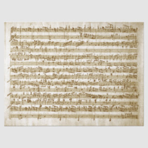 Entschlüsselung der Vintagen Musikhandschriften Seidenpapier