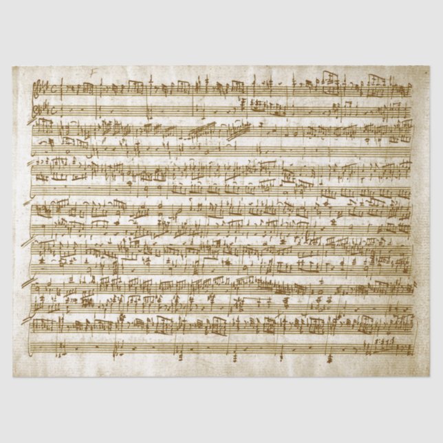 Entschlüsselung der Vintagen Musikhandschriften Seidenpapier (Vorderseite)