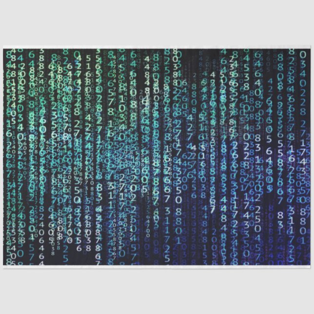 Entschlüsselung nach binärem Code für Technologie Seidenpapier (Vorderseite)