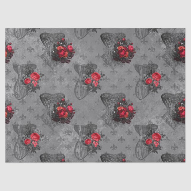 Entschlüsselung nach Korsett und Rote Rose Seidenpapier (Vorderseite)