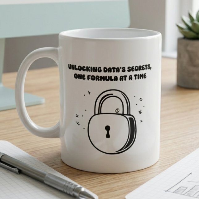 Entschlüsselung von Datengeheimnissen Formel Analy Kaffeetasse (Von Creator hochgeladen)