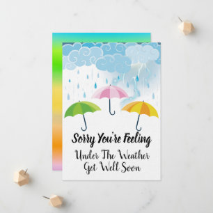 Entschuldige, dass du unter dem Wetter Gefühl bist Ankündigung