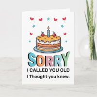 Entschuldige, dass ich dich Old Birthday Grußkarte