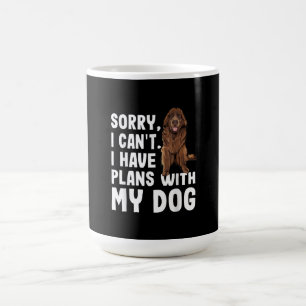 Entschuldige, dass ich mit meinem Neufundland-Hund Kaffeetasse