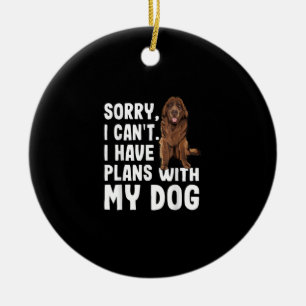 Entschuldige, dass ich mit meinem Neufundland-Hund Keramik Ornament