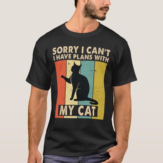 Entschuldige, dass ich mit meiner Katze in Kitty k T-Shirt (Vorderseite)