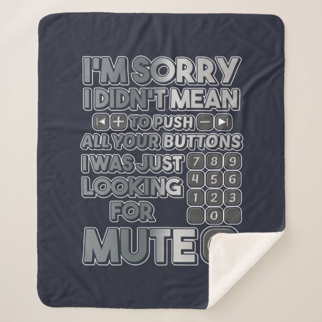 Entschuldige, dass ich nicht Gemein war, deine Tas Sherpadecke (Vorderseite)