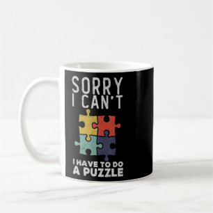 Entschuldige, dass ich Puzzle Retro Jigsaw Puz nic Kaffeetasse