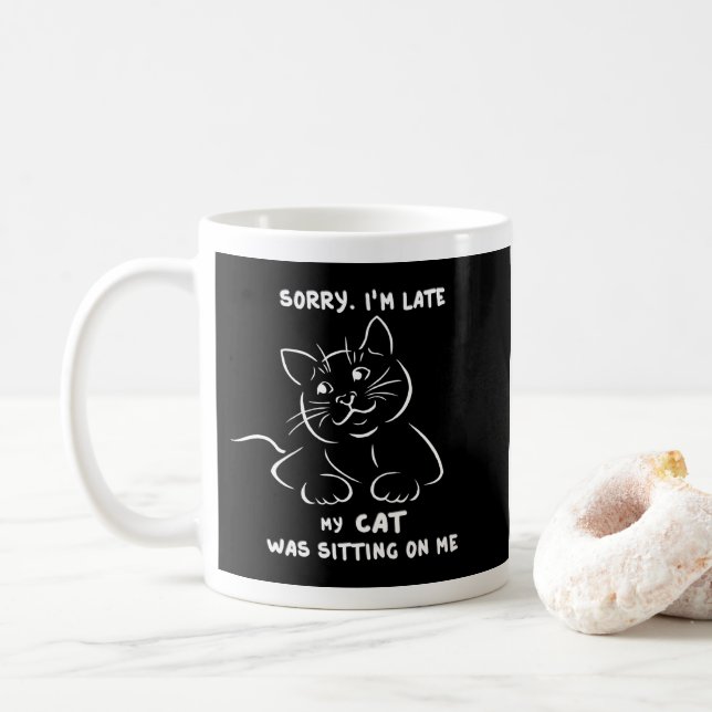 Entschuldige, dass ich zu spät bin tasse (Mit Donut)