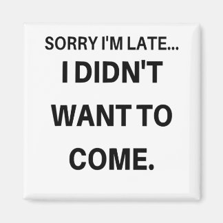 Entschuldige, dass ich zu spät Gewollt habe, nicht Magnet