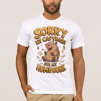 Entschuldige, dass mein Capybara meine Hausaufgabe T-Shirt