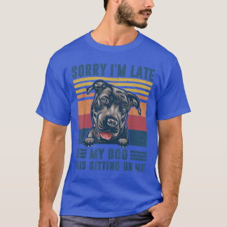 Entschuldige, dass mein Hund zu spät auf meinem Pi T-Shirt