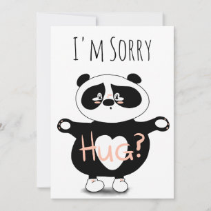 Entschuldige die Niedliche Panda Bear Hugs Card