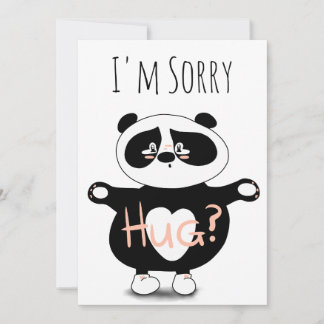 Entschuldige die Niedliche Panda Bear Hugs Card