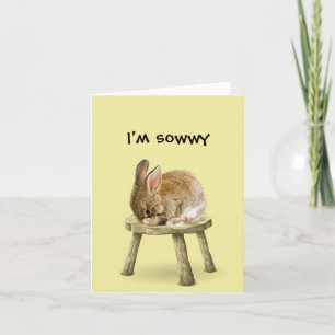Entschuldige die sonnige Rabbit-Karte Dankeskarte