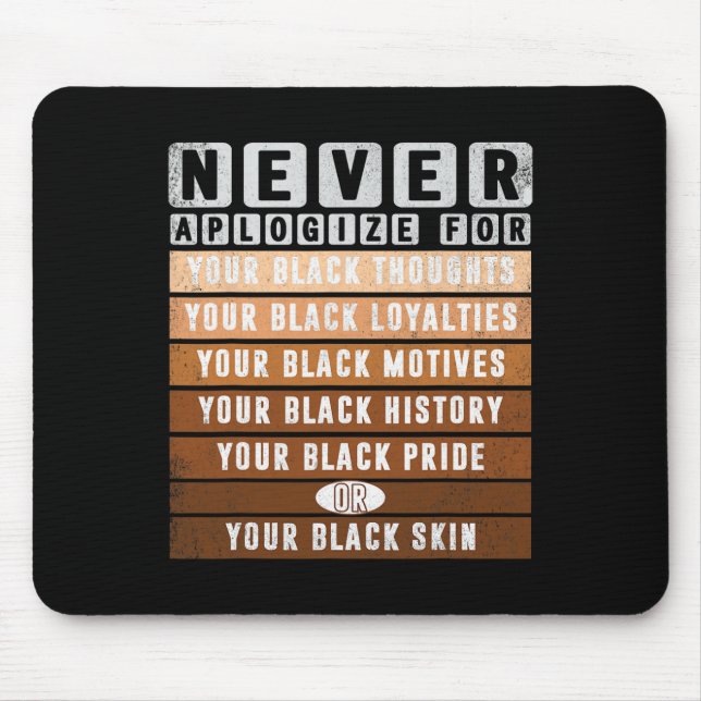 Entschuldigen Sie Black History Month Blm Melanin  Mousepad (Vorne)
