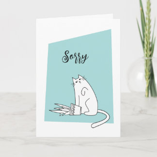 Entschuldigen Sie die Grußkarte der Cat Pflanze Karte
